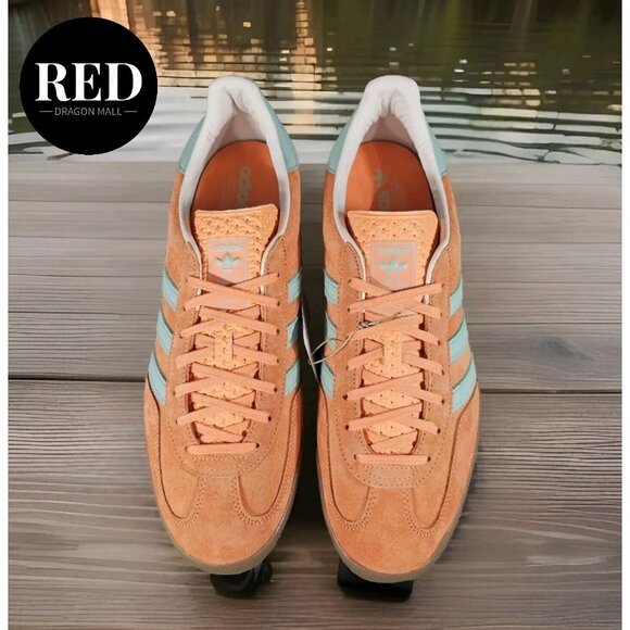 Adidas Originals GAZELLE INDOOR IH7499 Easy Orange Clear Mint Gum - Men's Sz 10 - Picture 4 of 16